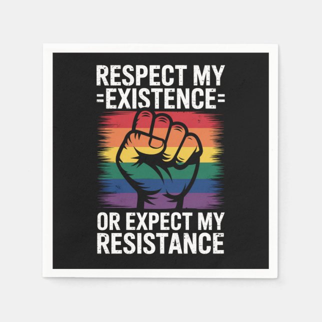 Serviette En Papier Respectez Mon Existence Ou Attendez-Vous À Ma Rési (Devant)