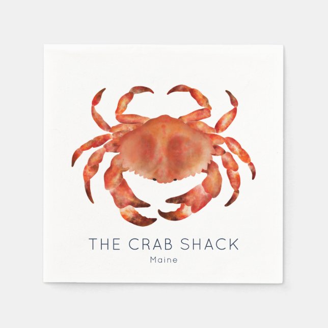 Serviette En Papier Restaurant de crabe de mer (Devant)
