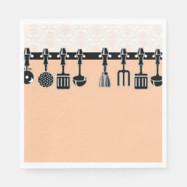 Serviette En Papier Restaurant Serviettes avec ustensiles de cuisine