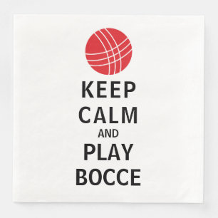 Serviette En Papier Restez calme et jouez à Bocce
