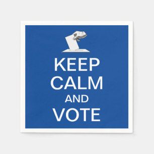 Serviette En Papier Restez calme et votez 2026