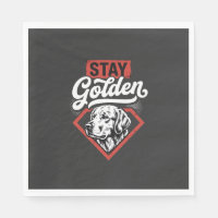 Restez Golden Golden Retriever Rétro Chien