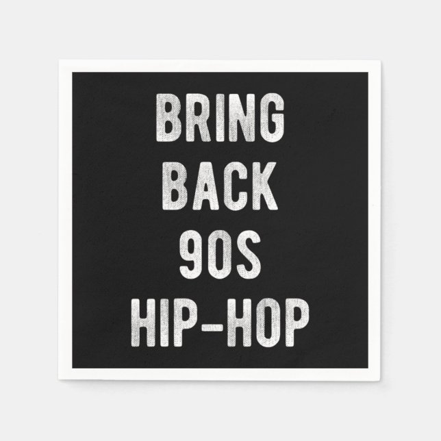 Serviette En Papier Retour 90s Hip-Hop (Devant)