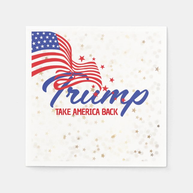 Serviette En Papier RETOUR DE L'AMÉRIQUE Trump Slogan (Devant)
