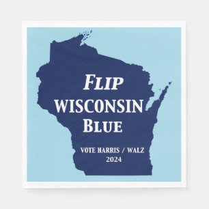 Serviette En Papier Retourner Wisconsin Blue en 2024