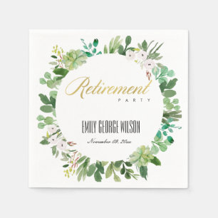 SERVIETTE EN PAPIER RETRAITE DE COULEUR D'EAU SUCCULENTE DE LA FOLIAGE