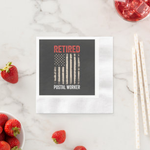Serviette En Papier Retraite de travailleur postal à la retraite