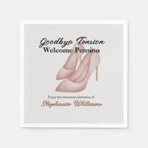 Serviette En Papier Retraite des femmes Adieu Tension Bureau talons