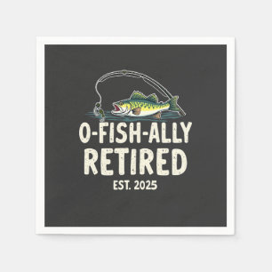 Serviette En Papier Retraité Est. 2025 Retraite Fisher Papa