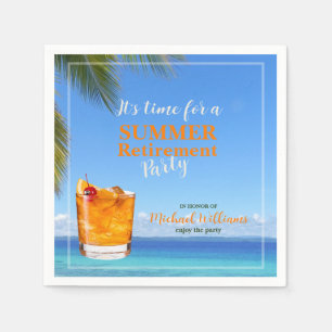 Serviette En Papier Retraite masculine Summer Ocean Cocktail Party
