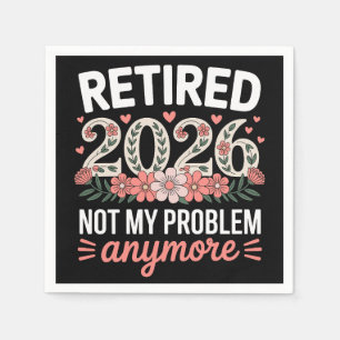 Serviette En Papier Retraitée 2026 Plus Mon Problème Fleurs Femmes