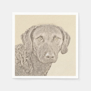 Serviette En Papier Retriever de Chesapeake Bay Peinture originale de