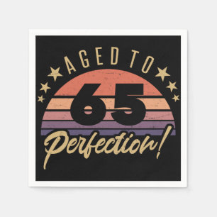 Serviette En Papier Retro 65e Humour d'anniversaire