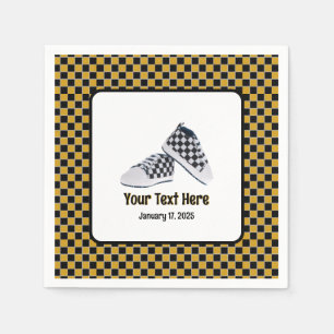 Serviette En Papier Retro 90's Patinage / Hip hop Checkerboard Chaussu