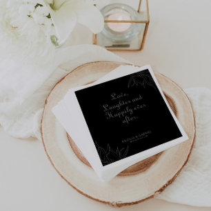 Serviette En Papier Retro Boho Aime rire et heureux toujours après