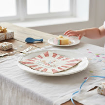 Retro Circus Theme Birthday Paper Napkins