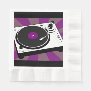 Serviette En Papier Rétro fête d'anniversaire de danse de disco