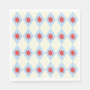 Serviette En Papier Retro Funhaus Étoile de Diamant de Cirque