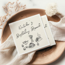 Retro Hand Drawn Fun Anniversaire Brunch