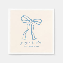 Serviette En Papier Retro Hand Drawn Wedding Napkins