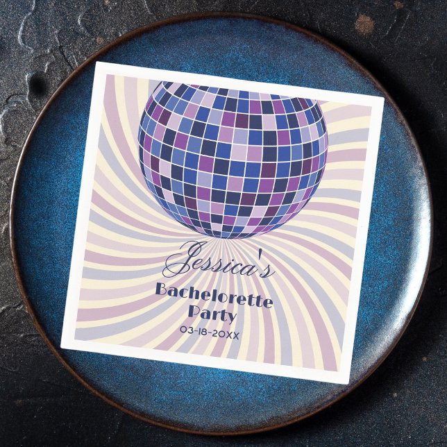 Serviette En Papier Retro les années 70 Super soirée de Dernier disco (Créateur téléchargé)