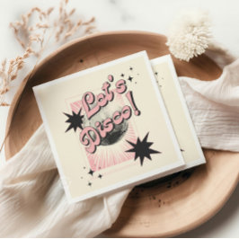 Serviette En Papier Retro Let's Disco Anniversaire Contexte