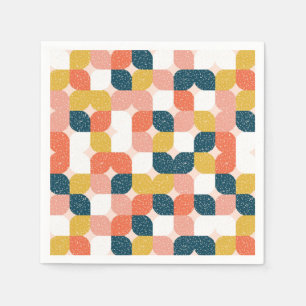 Serviette En Papier Rétro motif géométrique de Bauhaus