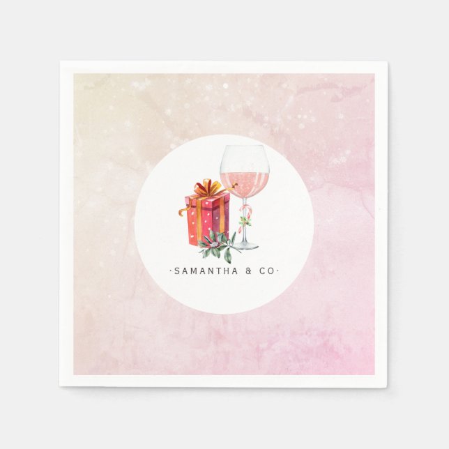 Serviette En Papier Retro Movie fête de Noël (Devant)