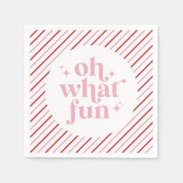 Serviette En Papier Retro Pink Oh Quel Amusant