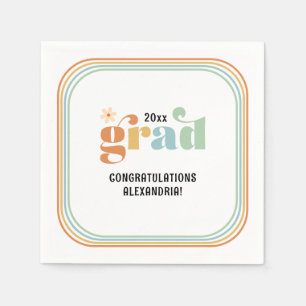 Serviette En Papier Retro Super Boho Daisy 2025 Grad Party