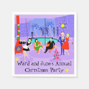 Serviette En Papier Retro Tropical Noël Party jetable serviettes