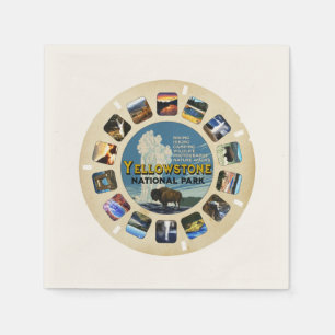 Serviette En Papier Rétro Vintage Parc national de Yellowstone Souveni