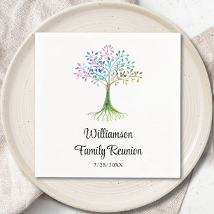 Serviette En Papier Réunion de famille Arbre généalogique personnalisé