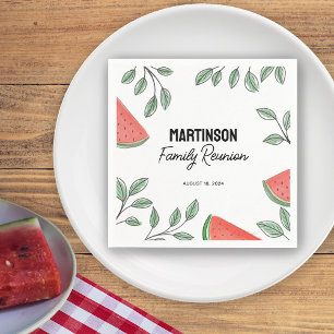 Serviette En Papier Réunion de famille moderne été arbre pastèque