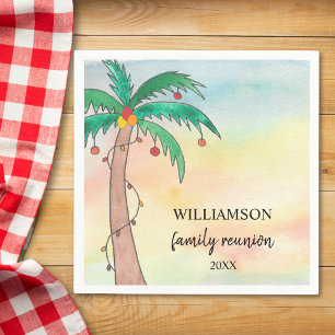 Serviette En Papier Réunion familiale Palm Tree