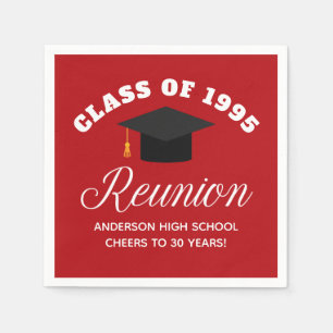 Serviette En Papier Réunion personnalisée de lycée rouge