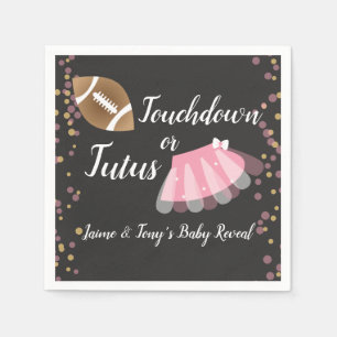 Serviette En Papier Révélation de bébé tutus ou Touchdown