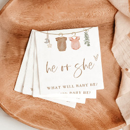 Serviette En Papier Révéler le genre Lui ou elle serviettes | Révélati