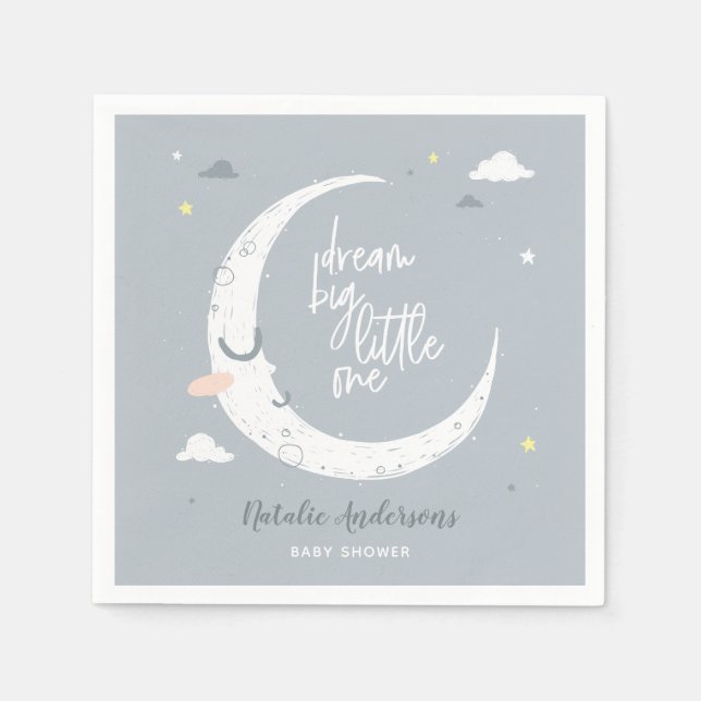 Serviette En Papier Rêver grand petit baby shower fête (Devant)