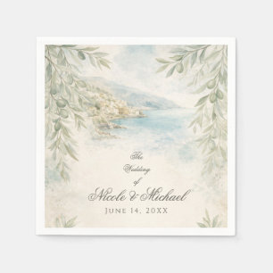 Serviette En Papier Rêverie d'Amalfi — Mariage sur la côte méditerrané