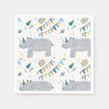 Rhino Anniversaire Cocktail Napkins