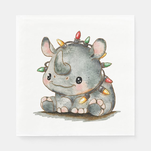 Serviette En Papier Rhino Festif (Devant)