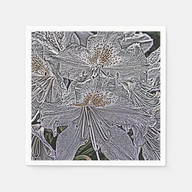 SERVIETTE EN PAPIER RHODODENDRONS (Devant)