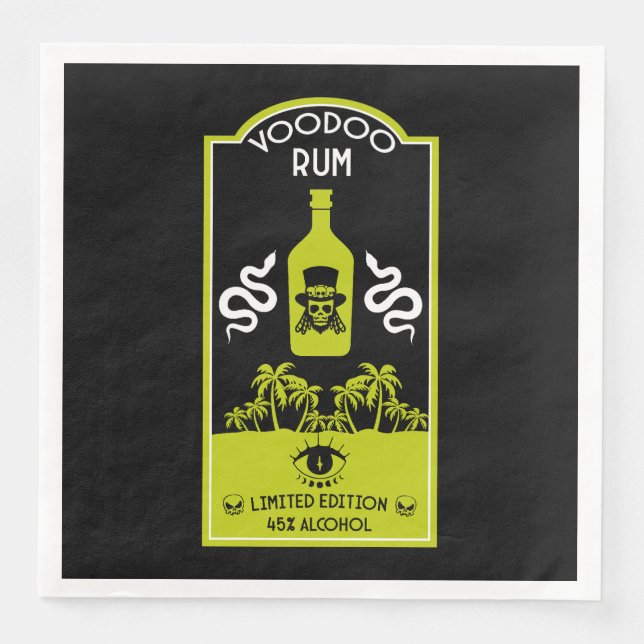Serviette En Papier rhum vaudou des Caraïbes (Devant)