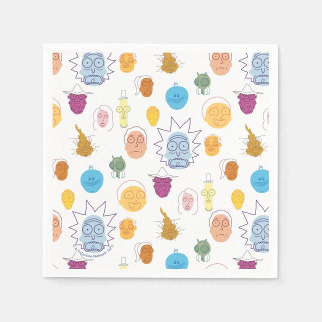 Serviette En Papier RICK ET MORTY™ | Get Schwifty (Devant)