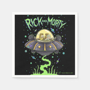 Serviette En Papier RICK ET MORTY™   Graphique de vol spatial illustré