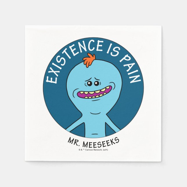 Serviette En Papier RICK ET MORTY™ | L'Existence Est Une Douleur (Devant)