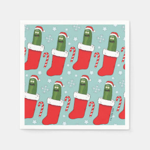 Serviette En Papier Rick et Morty Motif de Noël Pickle Rick