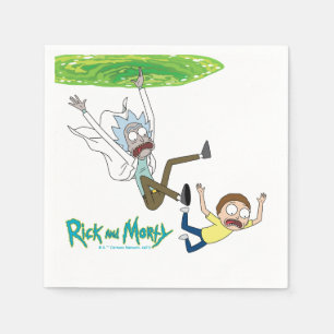 Serviette En Papier RICK ET MORTY™ Sortie du portail