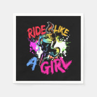Ride Comme Une Fille BMX Biker Idée Cadeau